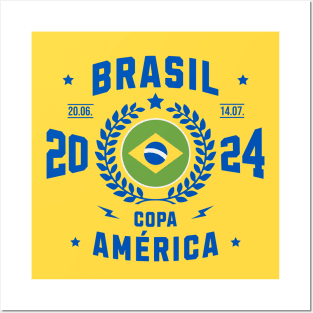 Brazil Copa America 2024 Fan Posters and Art